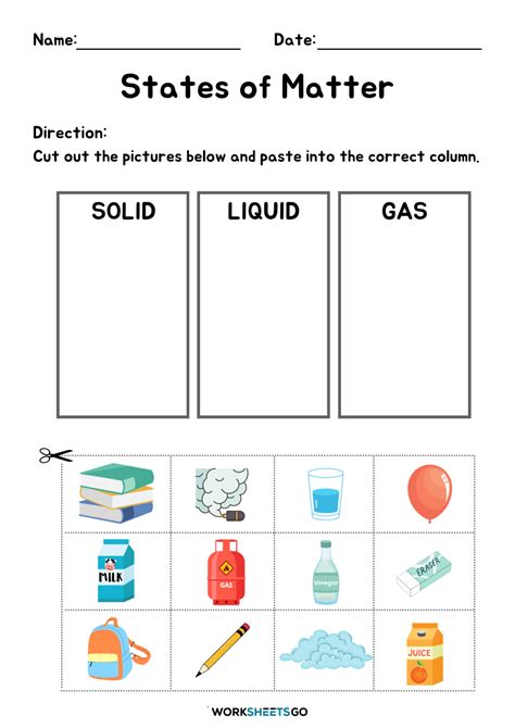 States Of Matter Worksheets | WorksheetsGO