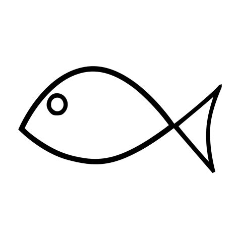 Fish outline ideas about fish template on rainbow fish clip art ...