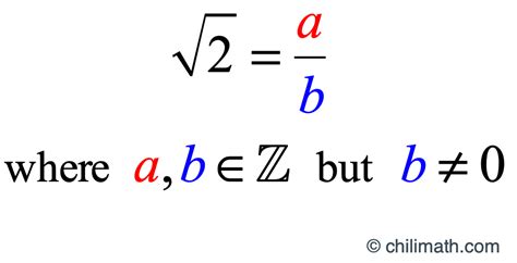 Proof: √(2) is irrational. | ChiliMath