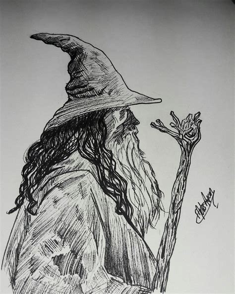 Gandalf drawing | Poertre resimleri, Çizim, Resim