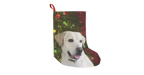 Yellow lab Christmas Small Christmas Stocking | Zazzle