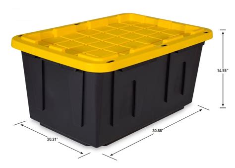 Tough Box 27GBLKYW 27-Gallon Black Polypropylene Storage Tote at ...