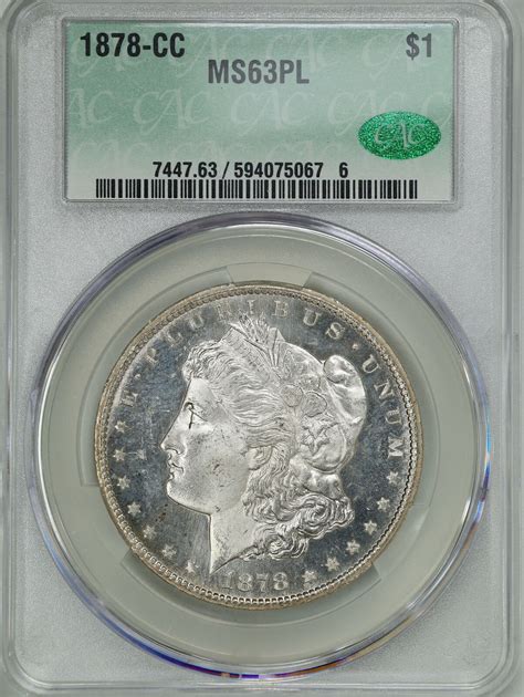 1878-CC $1 Morgan Silver Dollar MS63PL CACG 594075067 CAC | eBay