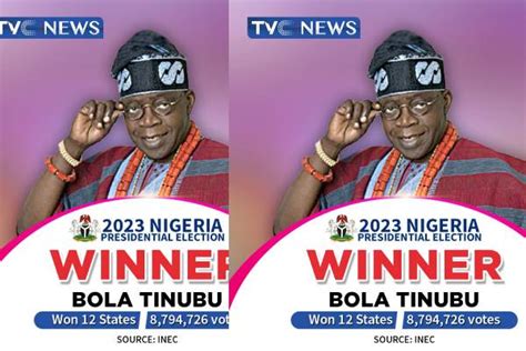 INEC announces Bola Tinubu winner of 2023 Presidential Election ...