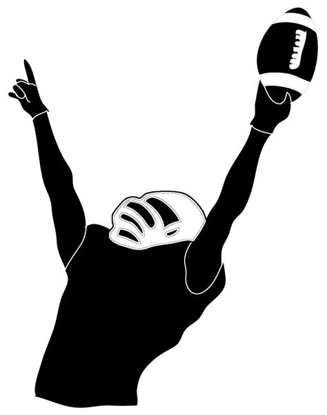 Football player clipart 2 football player clip art black image 2 ...