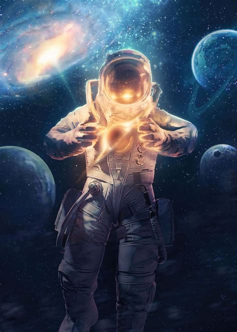 'The cosmic astronaut ' Poster by u phoric | Displate | Universum kunst ...