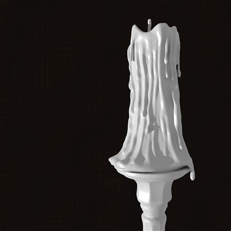 ArtStation - Melted Candle on Antique Candlestick