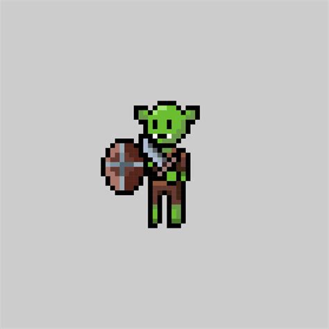 pixel art style, old videogames style, retro style 18 bit goblin with ...