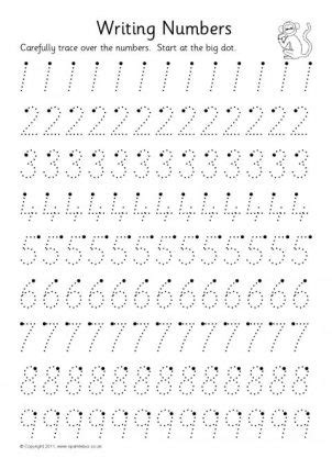 Writing Numbers Free Printables