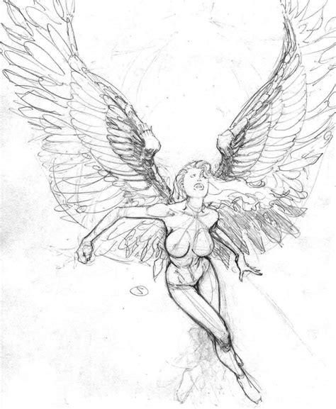 Angel Sketch Images at PaintingValley.com | Explore collection of Angel ...