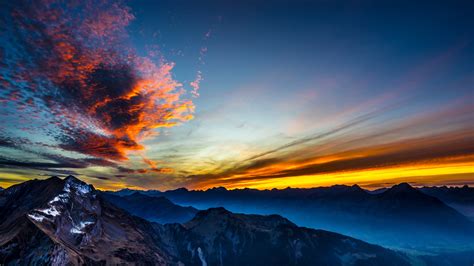 Mountain Sunset 4K Wallpapers - 4k, HD Mountain Sunset 4K Backgrounds ...