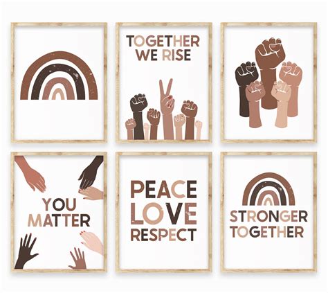 Equality Set of 6 Prints,equality Poster Bundle,human Equality Art ...