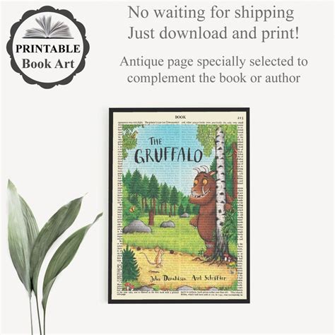 Printable 'the Gruffalo' Book Cover Wall Art Print - Etsy