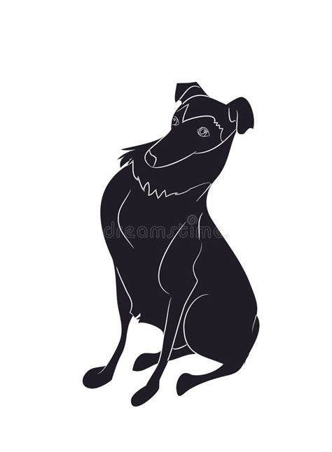 Dog Sitting, Silhouette, Vector Stock Vector - Illustration of hunting ...