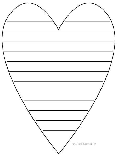 Heart: Shape Poem - Printable Worksheet. EnchantedLearning.com