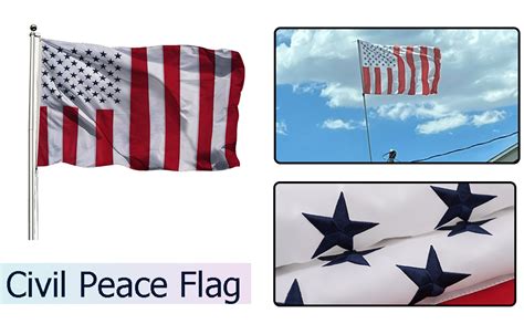 Amazon.com : Bradford Civil Peace Flag 4x6 ft Outdoor Made in USA ...