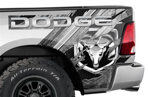 Dodge Ram Bed Vinyl Wrap - Metal – RacerX Customs | Auto Graphics ...