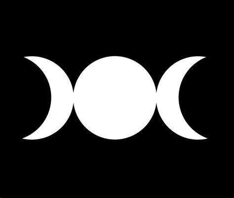 Triple Goddess Symbol – Divine Feminine – Maiden, Mother, Crone - White ...