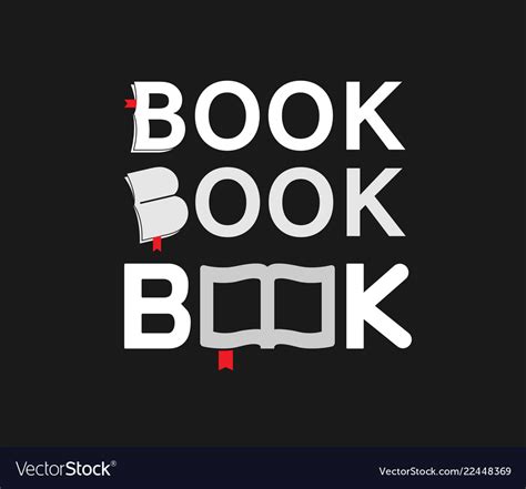 Creative book typography logo Royalty Free Vector Image