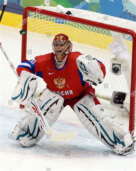 Russias Goalkeeper Evgeny Nabokov Action During Editorial Stock Photo ...