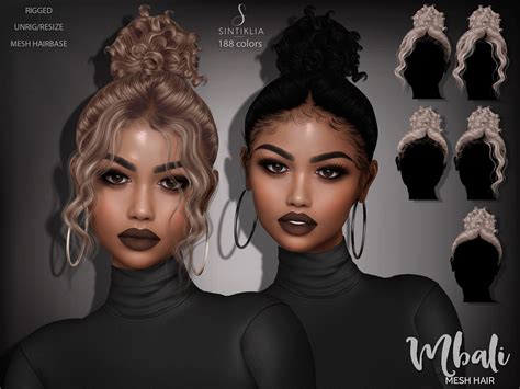 Hair Mbali @The Liaison Collaborative | Sims hair, Sims 4 black hair, Sims