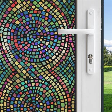 Shop GILA 36-in W x 78-in L Multi-Colored Mosaic Privacy/Decorative ...