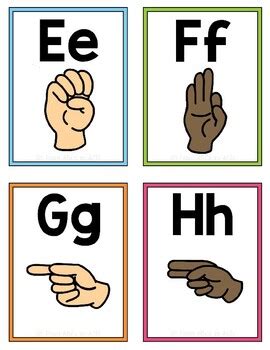 Printable Flashcards: Sign Language Alphabet Flashcards, ASL Alphabet ...