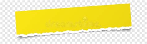 Yellow Note Paper Banner on Transparent Background Stock Vector ...