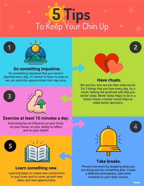 5 Tips To Keep Your Chin Up - Venngage Infographic Templates