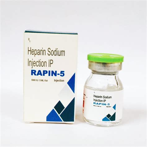 RAPIN 5 Heparin Sodium 5000 iu Injection, Medev Healthcare ...