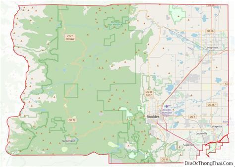 Map of Boulder County, Colorado - Thong Thai Real