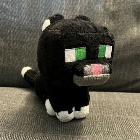 MOJANG JINX Minecraft Tuxedo Cat Plush Black White 7" | #3877503025