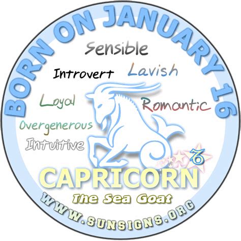 January 16 Zodiac Horoscope Birthday Personality - SunSigns.Org