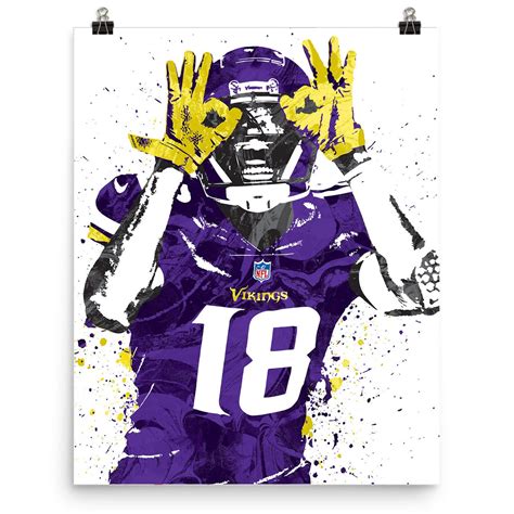 Justin Jefferson Minnesota Vikings Football Poster Man Cave - Etsy