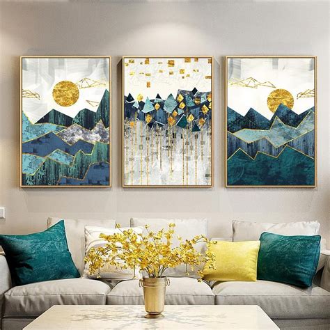 Geometric Mountain Landscape Wall Art Canvas – With love, Archipelago ...