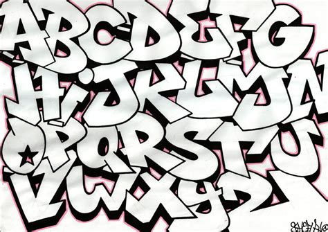 How To Draw Graffiti Bubble Letters Alphabet