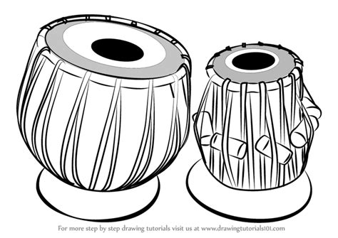 How to Draw a Tabla (Musical Instruments) Step by Step ...