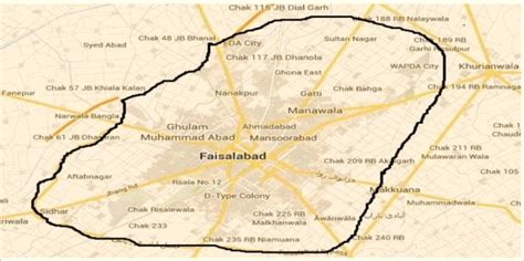 Map of district Faisalabad. | Download Scientific Diagram