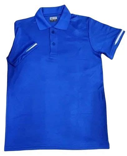 Cotton Plain Blue Men Collar T Shirt at Rs 150/piece in Ludhiana | ID ...