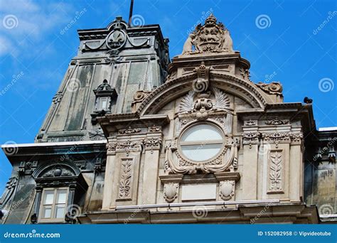 Old Quebec Architecture, Facade of an Old Building Stock Photo - Image ...