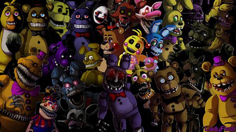 Fnaf Wallpaper Background Px, - Five Nights At Freddy's Animatronics ...