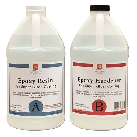 East Coast Resin Epoxy Resin 1 gal Kit for Super Gloss Coating and ...