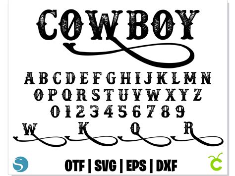 Cowboy Distressed Font | Western Font OTF, Western Font SVG, | Inspire ...