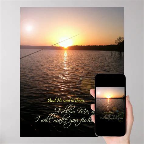 'Fishers of men' Bible Verse Poster | Zazzle