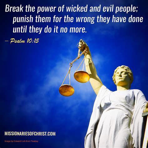 Bible Verse About Punishing Wicked People - Missionaries of Christ ...