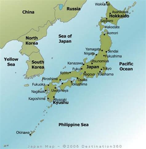 Map japan major cities - Map of japan major cities (Eastern Asia - Asia)