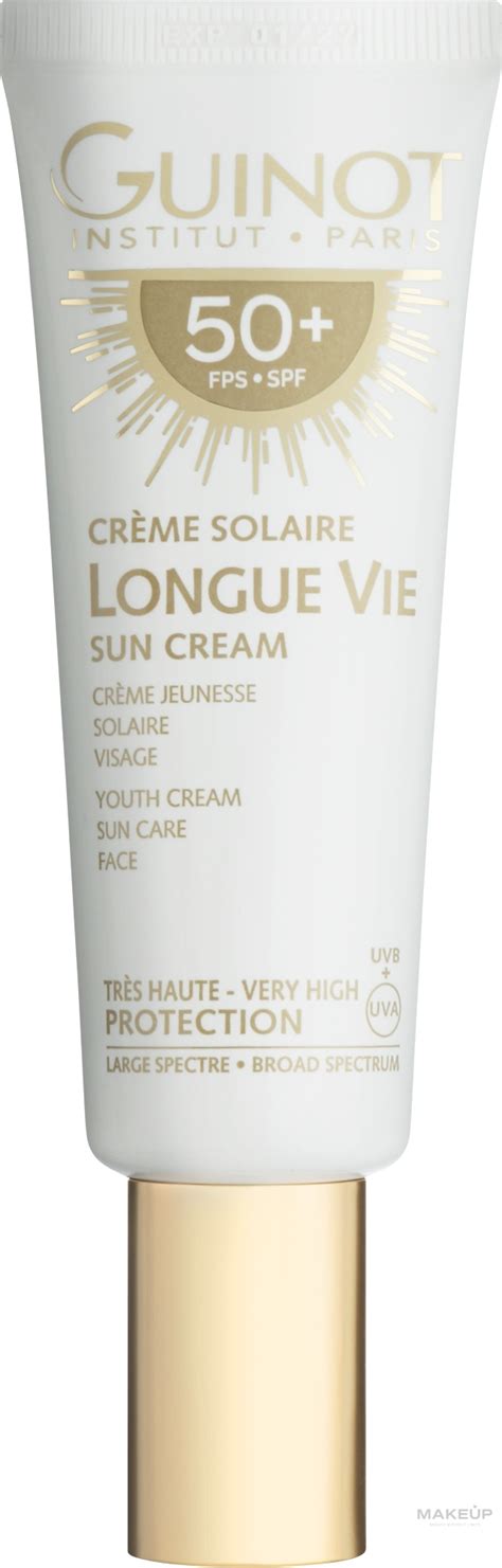 Rejuvenating Face Sunscreen - Guinot Longue Vie Sun Cream SPF 50+ | MAKEUP