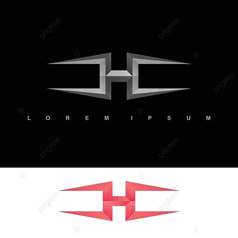 A Logo Template For The Letter H In Silver Metal Steel Vector, Metal ...