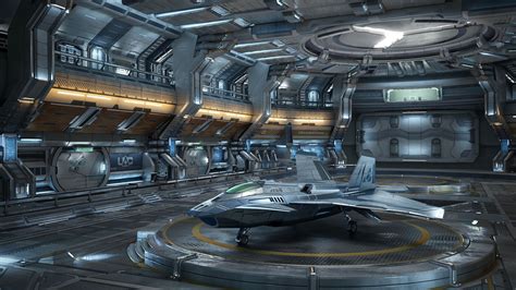 ArtStation - Trapdoor Hangar, Apoorv Nigam | Scifi building, Hangar ...