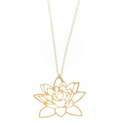 Gold Lotus Flower Necklace By Tesoro | notonthehighstreet.com